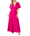 Cece Women's Satin Dolman-sleeve Empire-waist Maxi Dress In Lush Magen