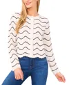 Cece Women's Scallop Edge Long Sleeve Button Up Cardigan Sweater In Yellow