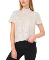 Cece Sequined Top In Champagne