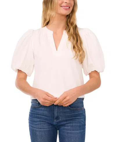 CECE WOMEN'S SHORT-PUFFED-SLEEVE BLOUSE