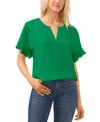 Cece Women's Short Sleeve Drop Shoulder Wide Scoop Neck Blouse