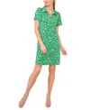 Cece Women's Short-sleeve Printed Knit Polo Dress