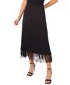 Cece Straight Midi Skirt In Black
