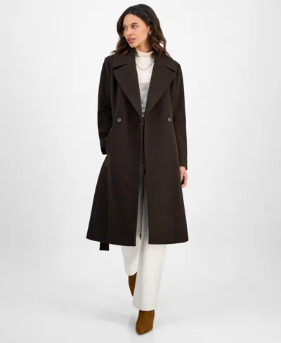 Cece Women's Single-breasted Belted Coat In Brown