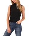 Cece Sleeveless Turtleneck In Rich Black