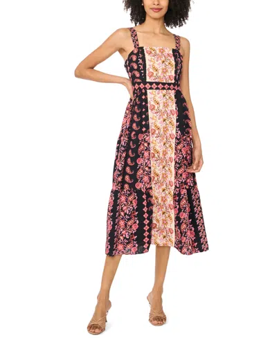 Cece Women's Sleeveless Square Neck Midi Dress In Purple
