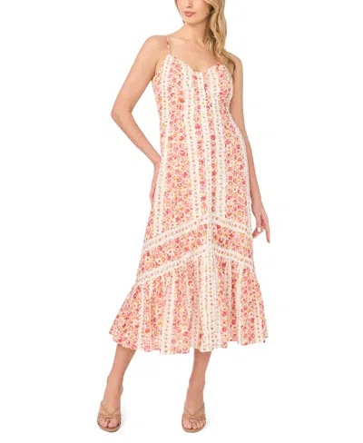 Cece Women's Sleeveless V-neck Midi Dress In White