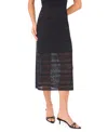 Cece Sparkle Knit Midi Skirt In Black