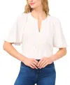 Cece Women's Solid Flutter-sleeve V-neck Top In New Ivory