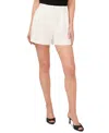 Cece Pleated High Waist Shorts In New Ivory