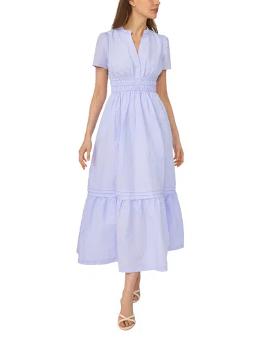 Cece Women's Split V-neck Dress In Blue