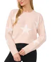 Cece Eyelash Star Sweater In Blushing