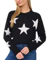 Cece Eyelash Star Sweater In Rich Black