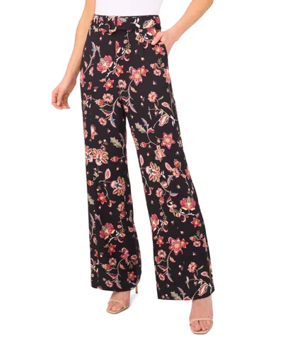 Cece Women's Straight Leg High Rise Pants In Black