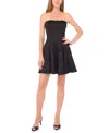 Cece Women's Strapless Zipper Mini Dress In Black