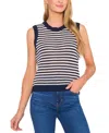 Cece Stripe Open Stitch Sweater Vest