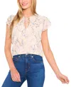Cece Women's V-neck Flutter Sleeve Blouse In Yellow
