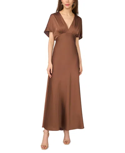 Cece Women's V-neck Dolman Sleeve Maxi Dress In Brown