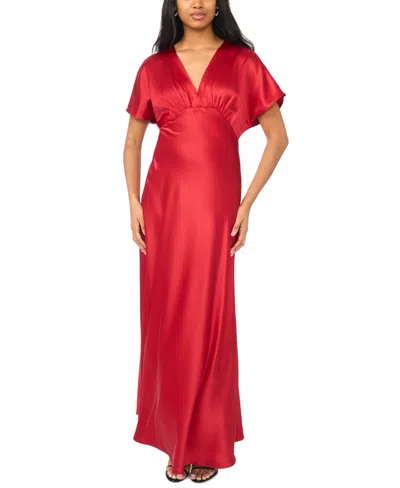 Cece Women's V-neck Dolman Sleeve Maxi Dress In Red