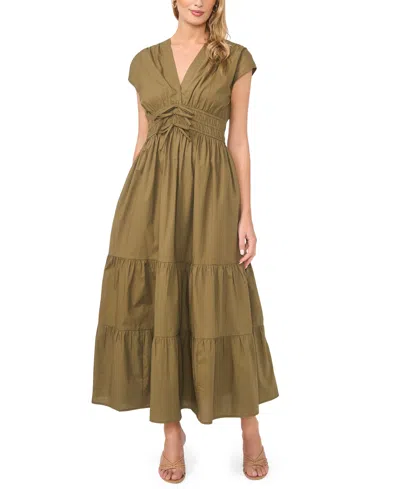 Cece Women's V-neck Maxi Dress In Brown