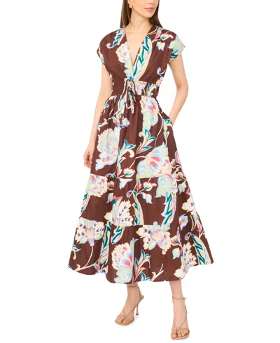 Cece Women's V-neck Maxi Dress In Multi