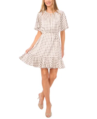 Cece Women's Waist Tie Raglan Skater Dress In Brown