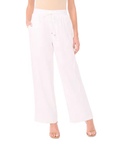 Cece Women's Wide-leg Pull-on Pants In White