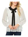 Cece Womens Chiffon Office Blouse In Multi