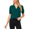 Cece Womens Collar Ribbed Knit V-neck Sweater In Multi