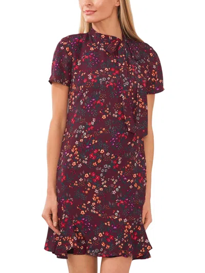 Cece Womens Floral Print Above Knee Shift Dress In Multi