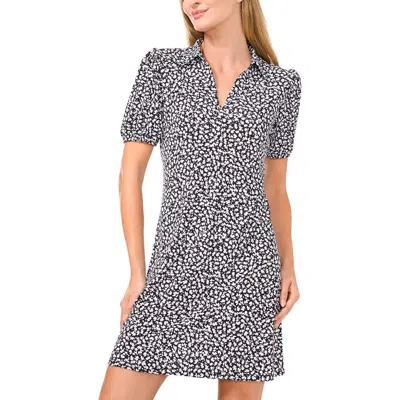 Cece Womens Floral Print Polyester Mini Dress In Black