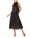Cece Womens Flowy Halter Top Tulle Midi Skirt In Black