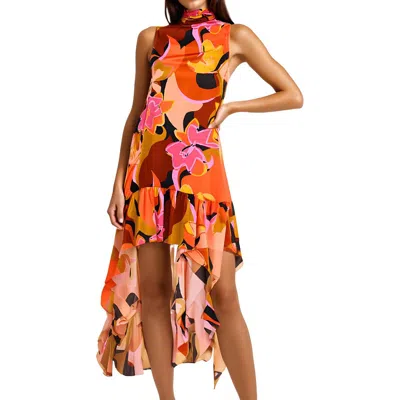 Cece Womens Hi-low Satin Halter Dress