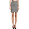 Cece Womens Houndstooth Knit A-line Skirt In Gray