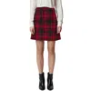 Cece Womens Plaid Mini A-line Skirt
