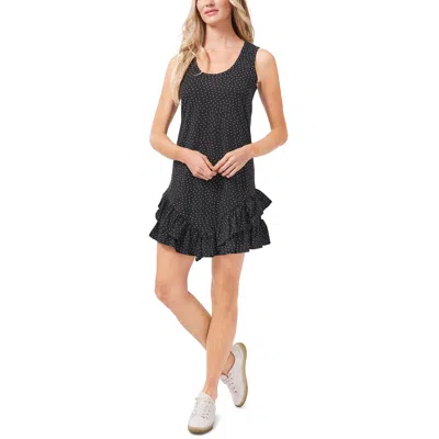 Cece Womens Polka Dot Cotton Sundress In Black