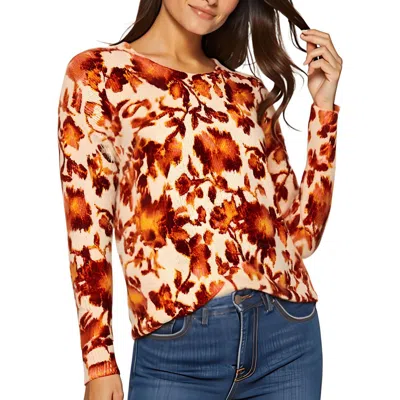 Cece Womens Printed Wool Pullover Sweater