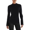Cece Womens Ribbed Trim Viscose Pullover Sweater In Black