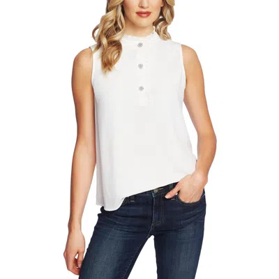 Cece Womens Ruffled Polyester Blouse In Beige