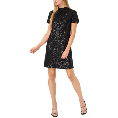 Cece Womens Sequined Recycled Polyester Cocktail And Party Dress In Black