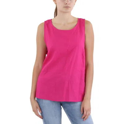 Cece Womens Solid Linen Tank Top