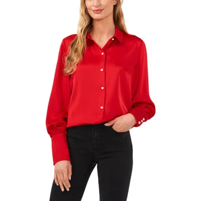 Cece Womens Solid Polyester Blouse In Multi
