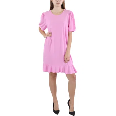 Cece Womens U-neck Solid Midi Dress In Pink
