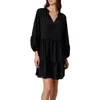 Cece Womens V Neck Long Sleeve Mini Dress