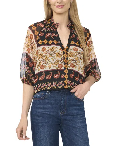Cece Woven Top In Multi
