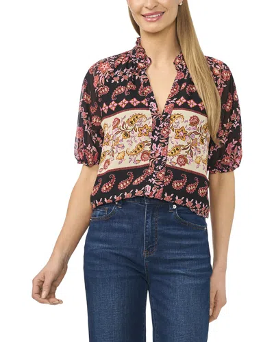Cece Woven Top In Multi