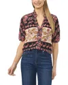 Cece Woven Top In Multi