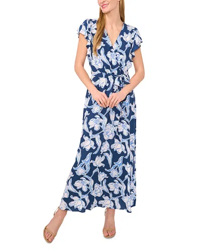 CECE CECE WRAP FRONT MAXI DRESS