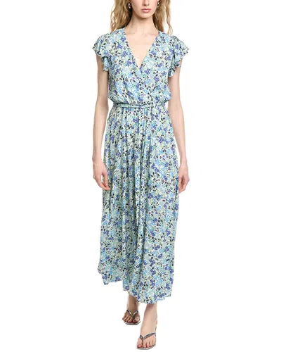 Cece Wrap Front Maxi Dress In Green