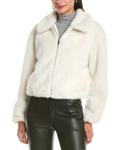 Cece Zip Front Short Blouson Jacket In Neutral